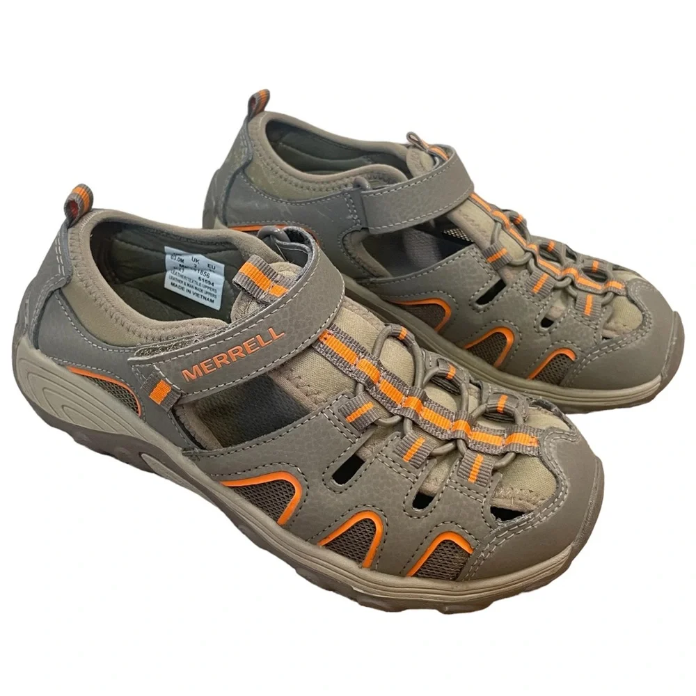 Merrell Kids Hydro H2O Hiker Outdoor Sport Sandal Size 3 Big Kid Gunsmoke/Orange